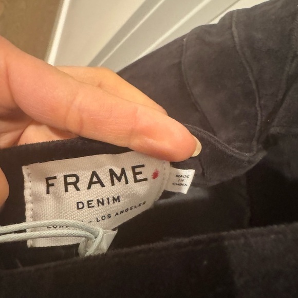 NEW Frame Denim Le Velveteen Jumpsuit Charcoal Black Velvet Overalls M y2k. D - Picture 8 of 12